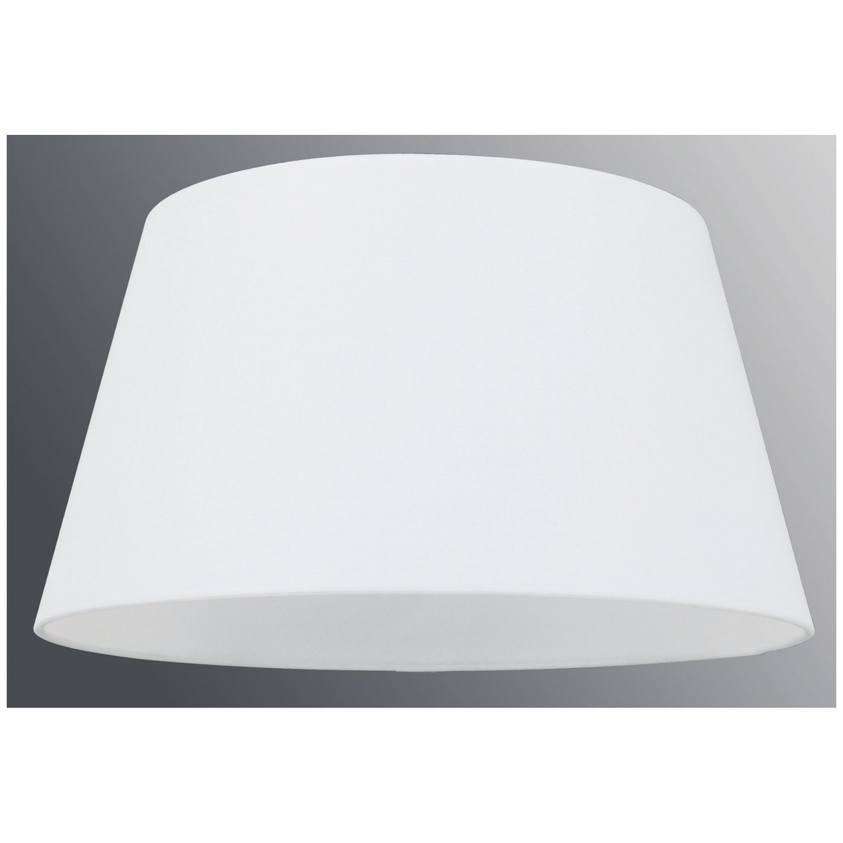 Lampenkap voor tafellichten, Ø 40 cm aan de onderkant, Ø boven 30 cm, 22 cm hoog, polyester katoenmix in wit.