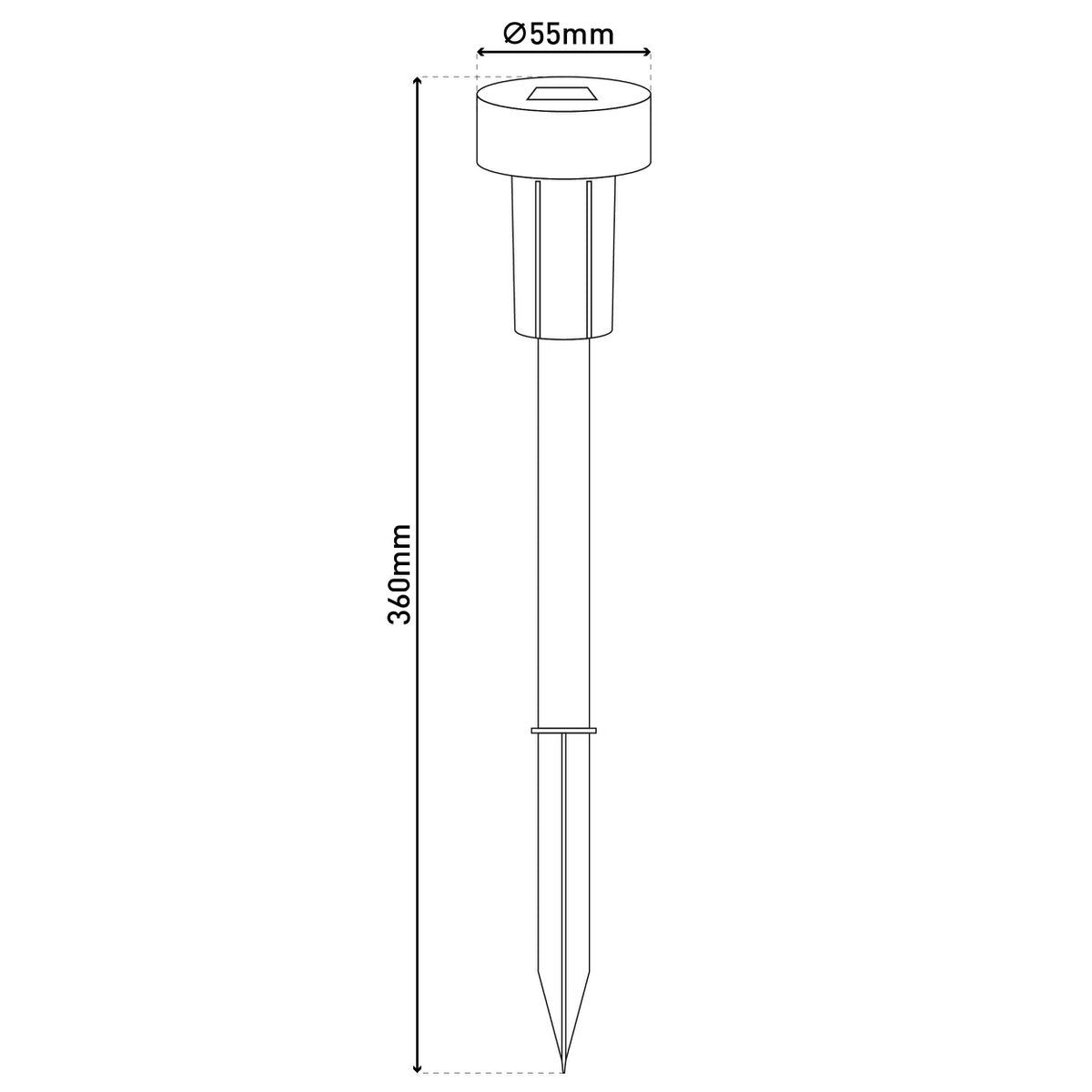 LED-SOLAR-EERDSPIEß "Edda" 8er set