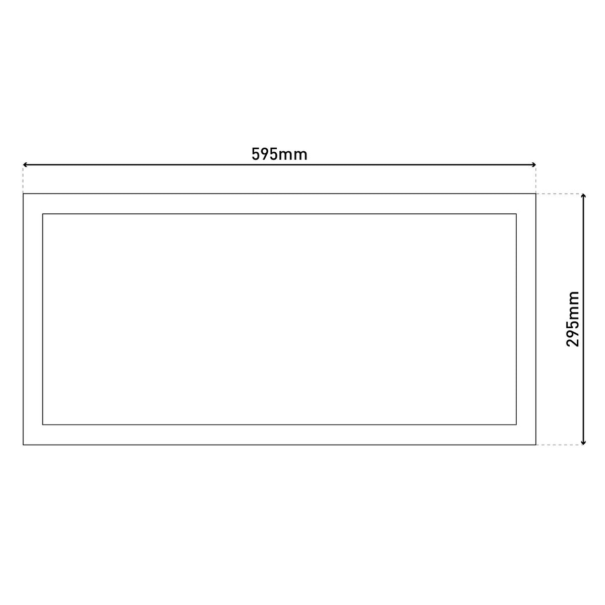 LED -assemblagepaneel "Nicola", montagelamp gemaakt van metaal en plastic met stevig ingebouwde LED's in neutraal wit, paneel voor interieurs 29,5 x59,5 cm
