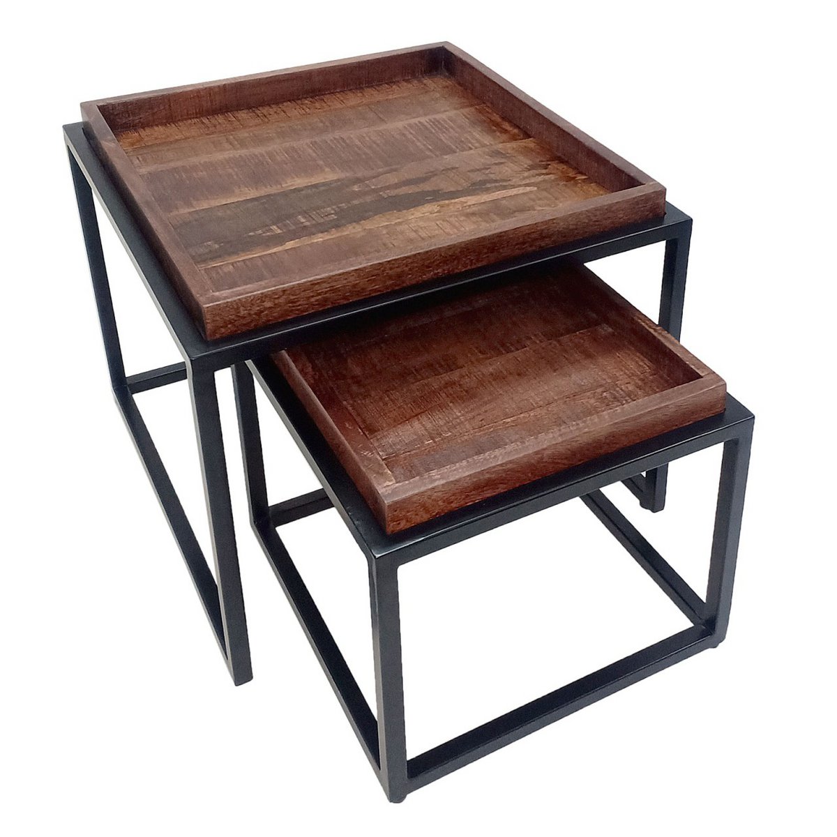 Salontafel 2 set vierkant metalen frame van Seattle