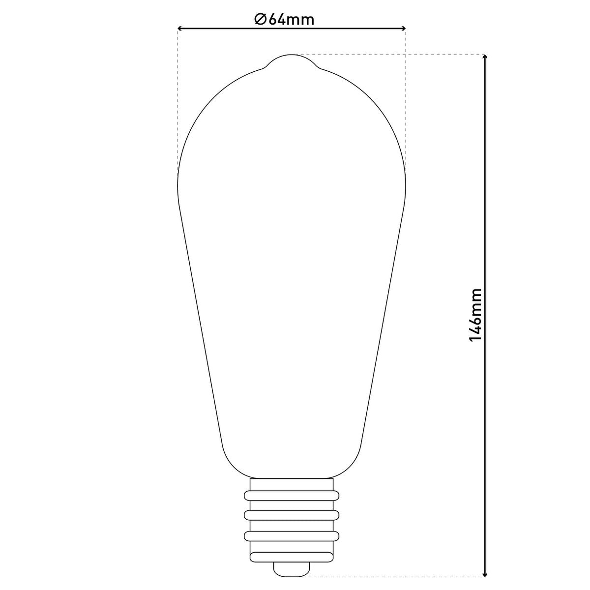 LED-lampen van 4 set E27 versie 4 watt, gemaakt van metaal en glas, warm wit