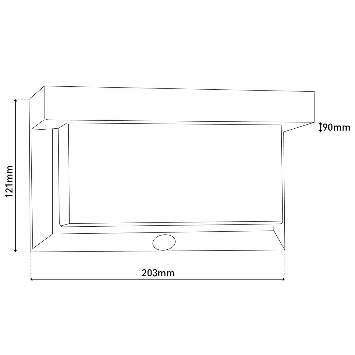 LED Solar Buitenwandlamp met bewegingsdetector, voor buiten, wandlamp - Plastic in zwart, met geïntegreerde LED