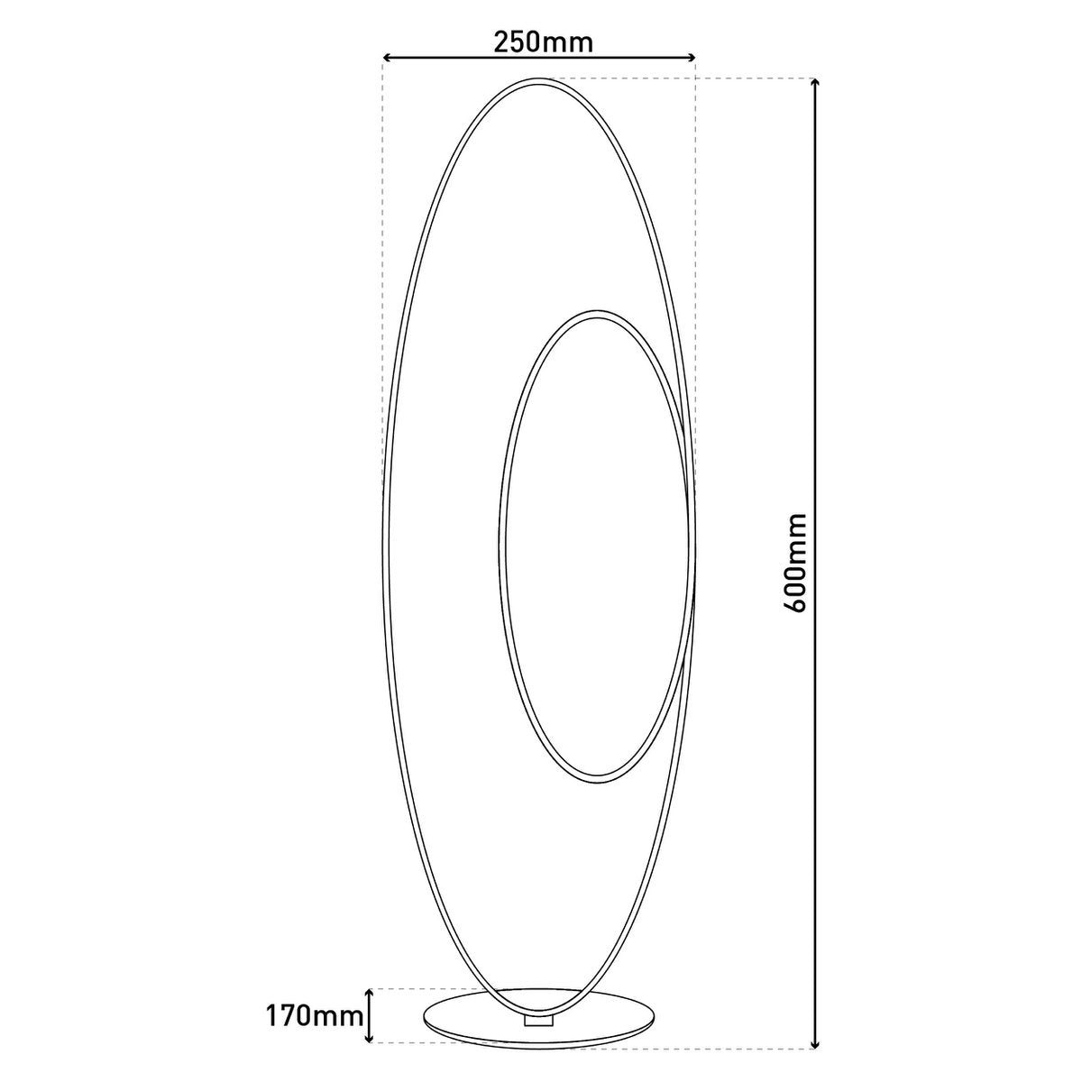 LED tafellamp h: 60cm wit "Odrive"