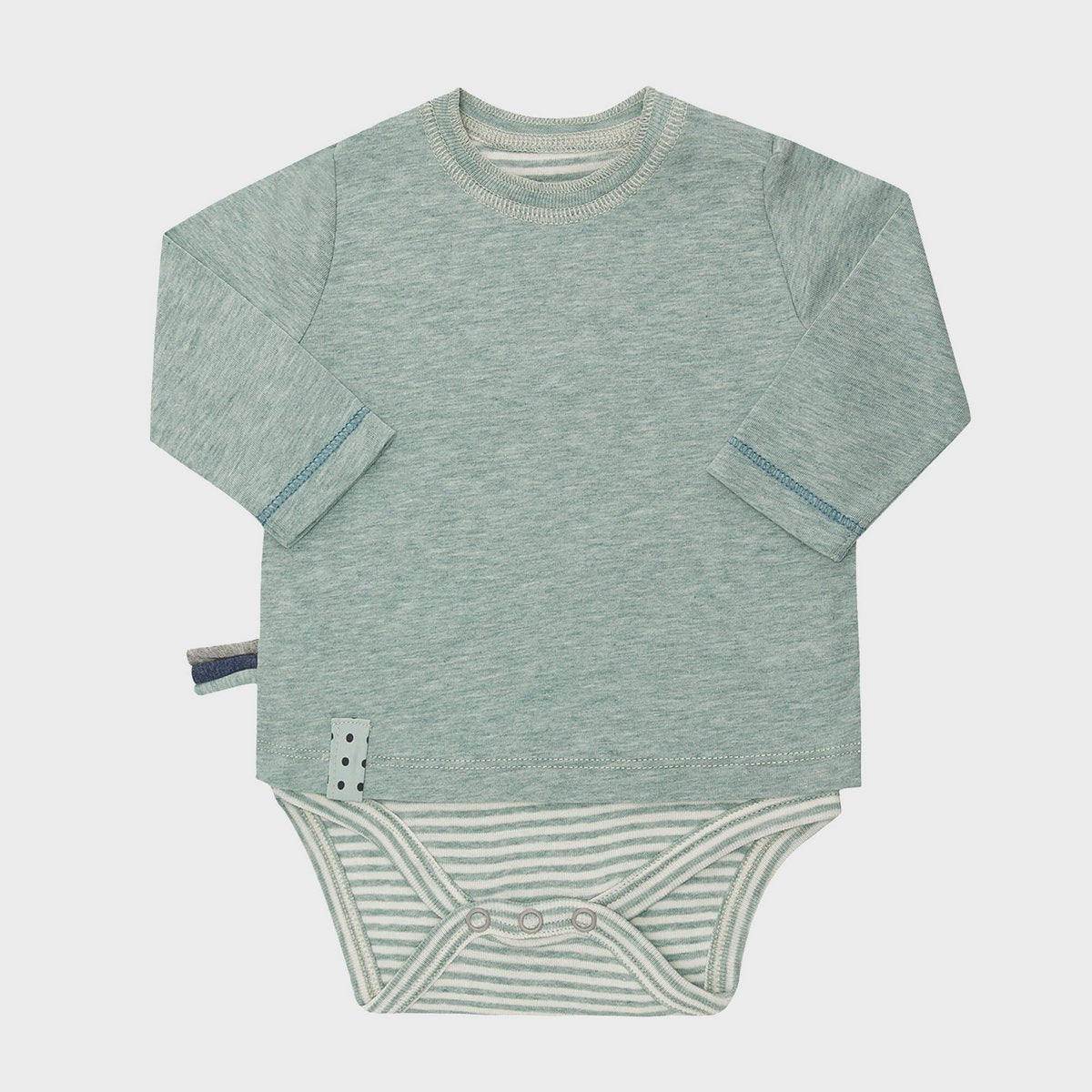 OrganicEra Biologisch Baby L/S T-shirt Body, Aqua