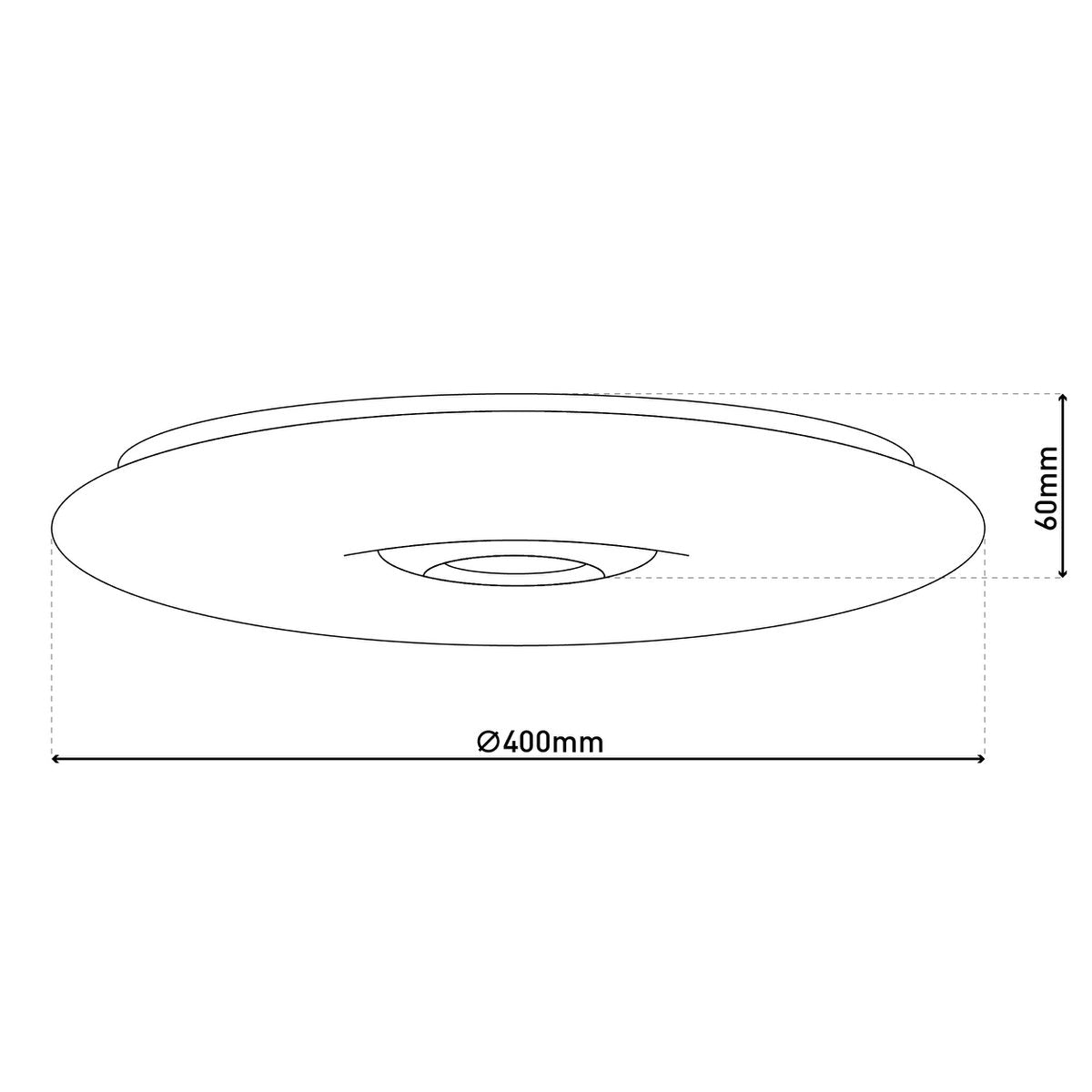 LED -plafondlicht "Nashville" Ø 40 cm, vele functies, gemaakt van metaal en plastic, wit, met geïntegreerde LED's, verlichting voor woonkamers, gang of kantoor