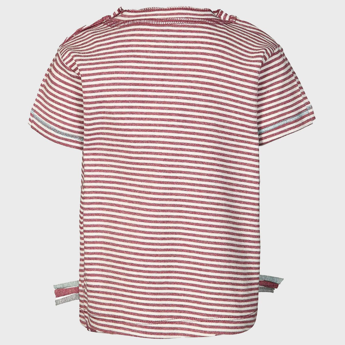 OrganicEra Biologisch baby S/S T-shirt, bordeaux gestreept