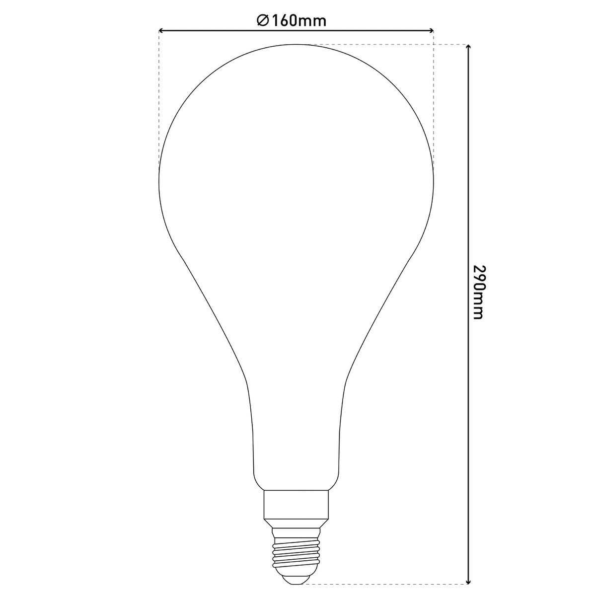 LED -lamp "Dilly Max", 5 watt, gloeilamp gemaakt van metaal en glas, warm wit, E27 Socket LED, decoratieve LED -lamp ca.