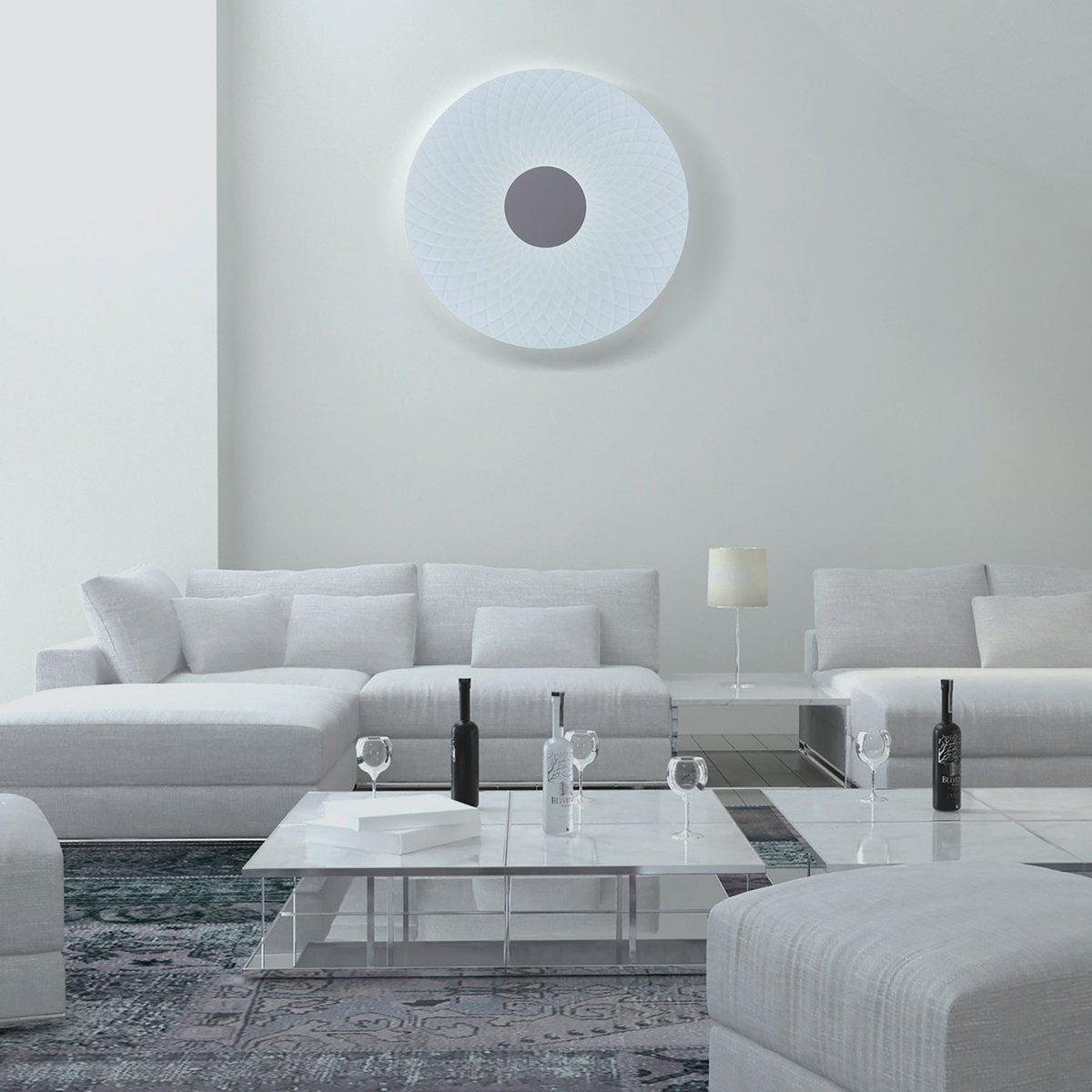 LED plafondlamp "Porto" met kristaleffect d: 48cm