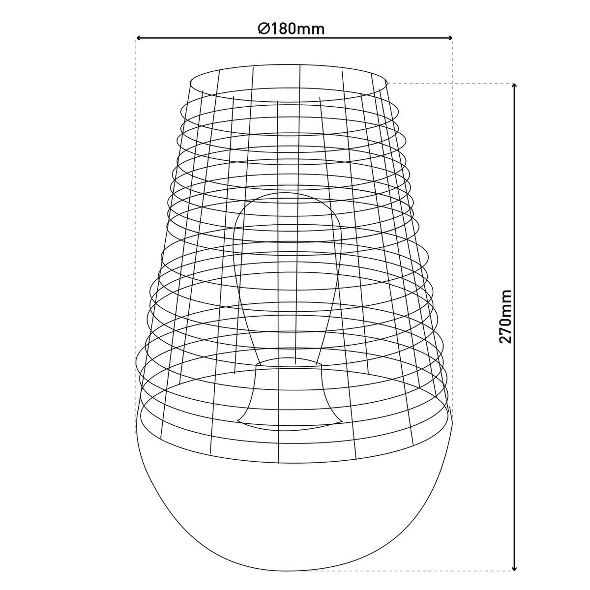 LED Decol Light 27 cm hoog, gemaakt van metaal in zwart, stevig gebouwd -in LED, decoratie voor buiten
