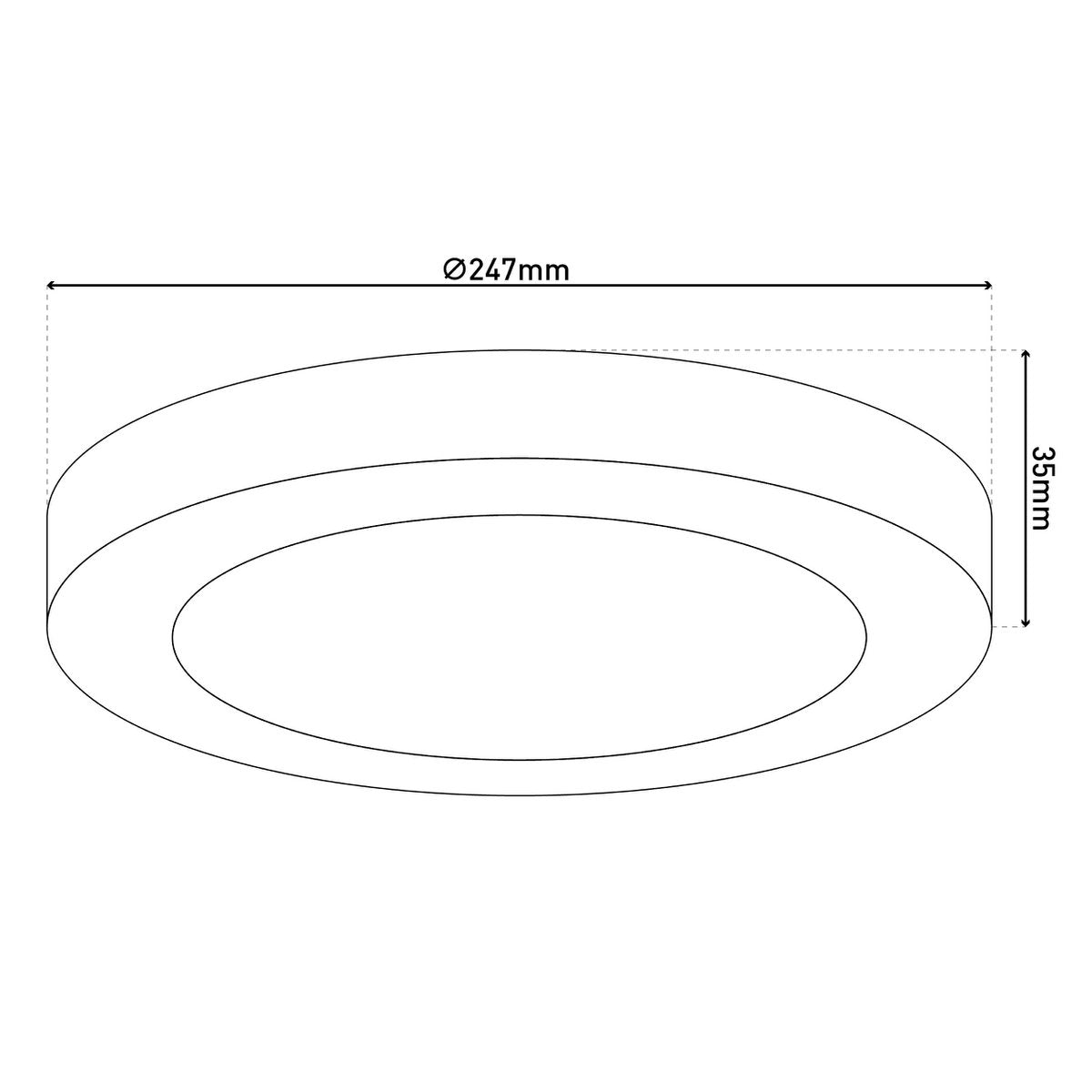 LED ON/UPDATE LAMP "Complex" D: 24,6 cm