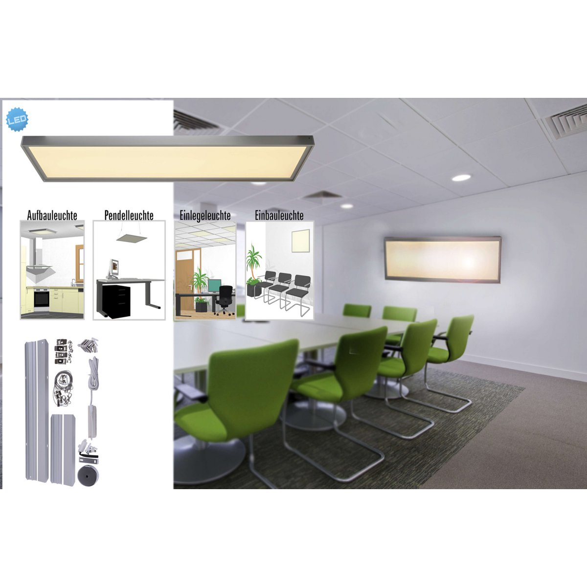 LED paneel voor inbouw/opbouw "Diversiteit"