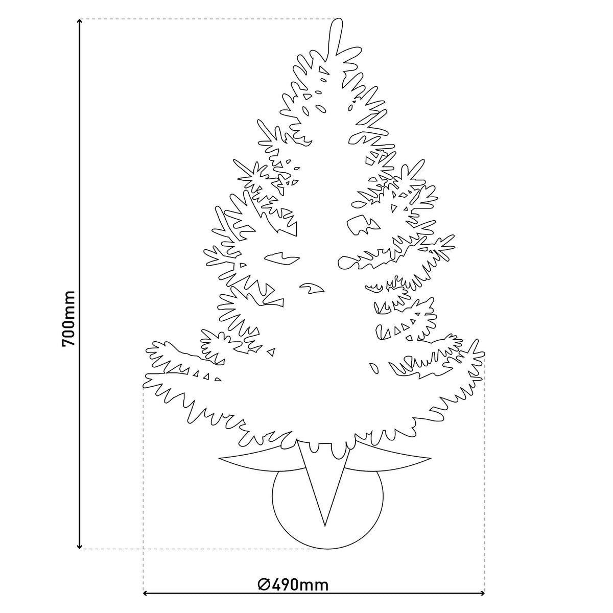 LED Christmas Tree - H: 70cm