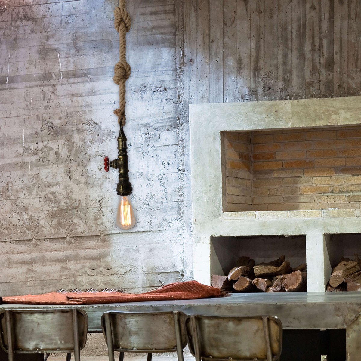 Metalen luifel en henneptouw "Regia"