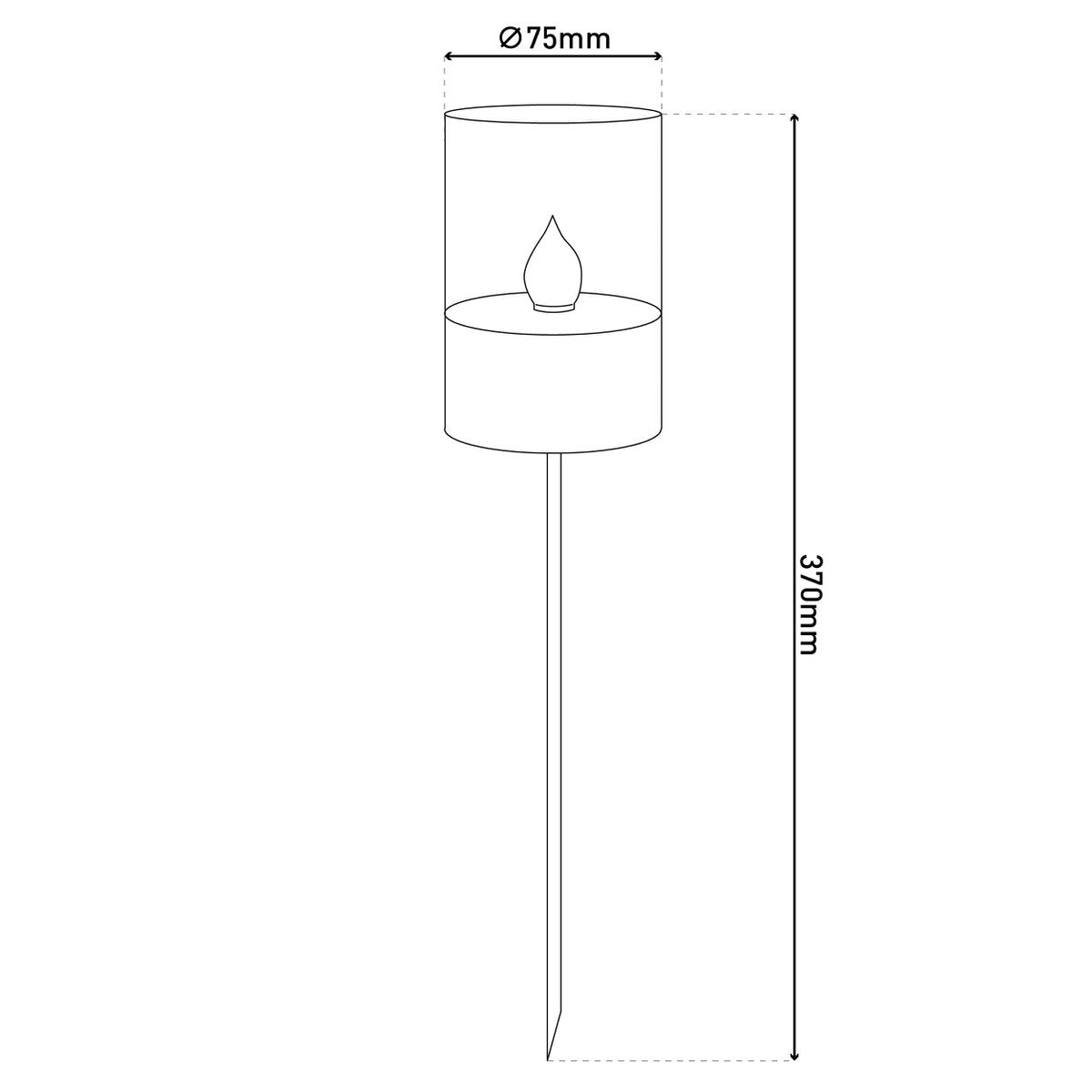 4er set Solar-/Dekoerdspieß