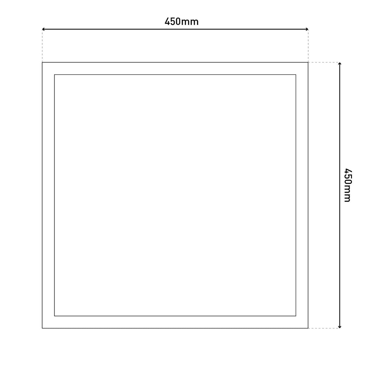LED -sensorpaneel "Alegre" zijlengte 45 cm, veel functies, beugel inclusief beugel gemaakt van metaal en plastic, geïntegreerde leds warm wit wit