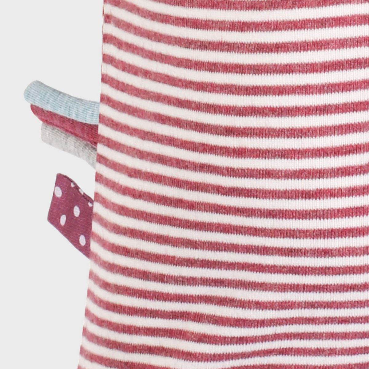 OrganicEra biologische baby-rompertje, bordeaux gestreept