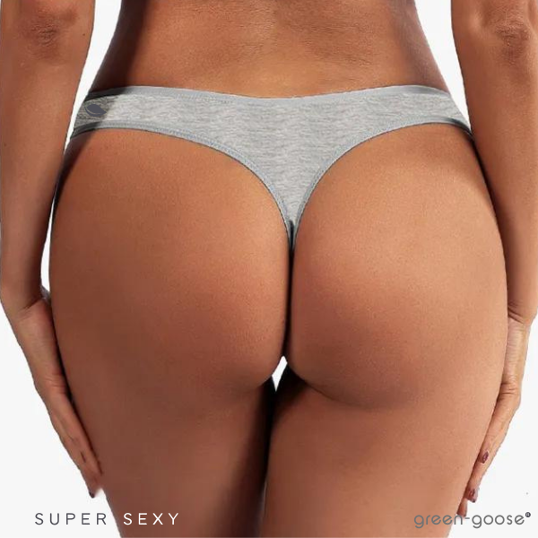 green-goose Bamboe Dames Strings - 2 Stuks - Wit - 95% Bamboe