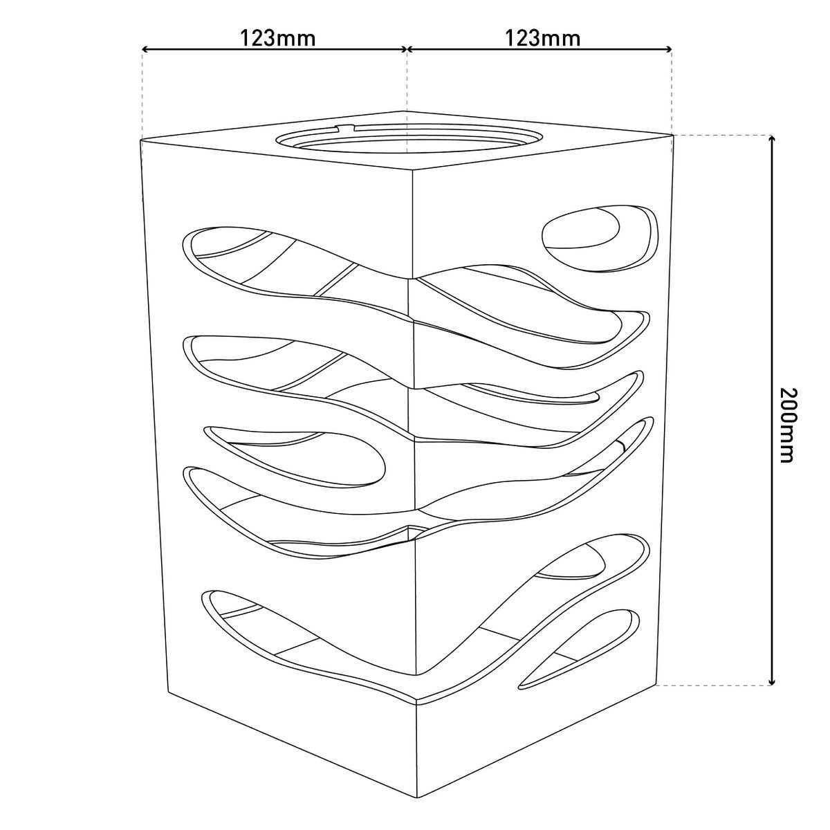 LED Decoratief-Solar Light "Hilda", 12,3 x 12,3 cm, 20 cm hoog, gemaakt van hoogwaardige plastic, bruin-beige marmeren afwerking, geïntegreerde LED, warm wit