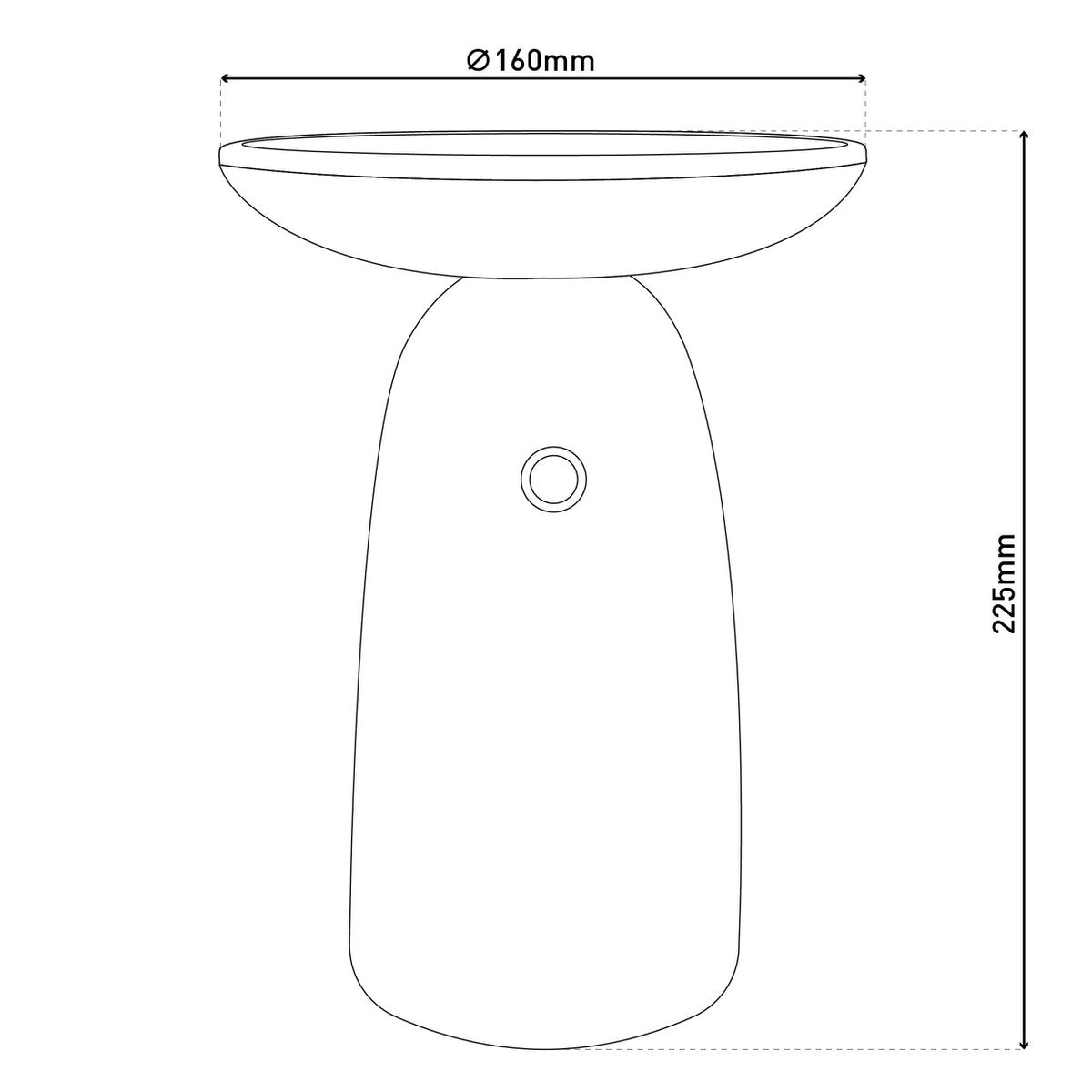 LED Solar Lamp "ADA" Wit voor de externe LED -tafellamp gemaakt van metaal en plastic, met stevig geïnstalleerde LED's, zonnelamp 22,5 x 16 cm
