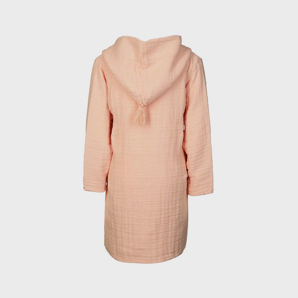 OrganicEra Biologische mousseline badjas, 7-8 jaar, zalm