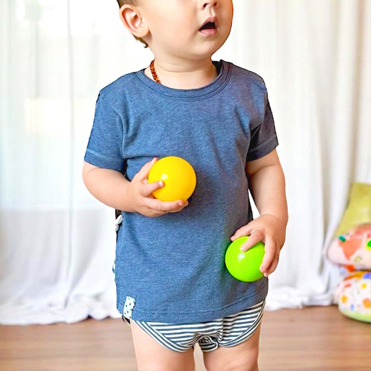 OrganicEra Biologisch baby-s/s T-shirtbody, Indigo