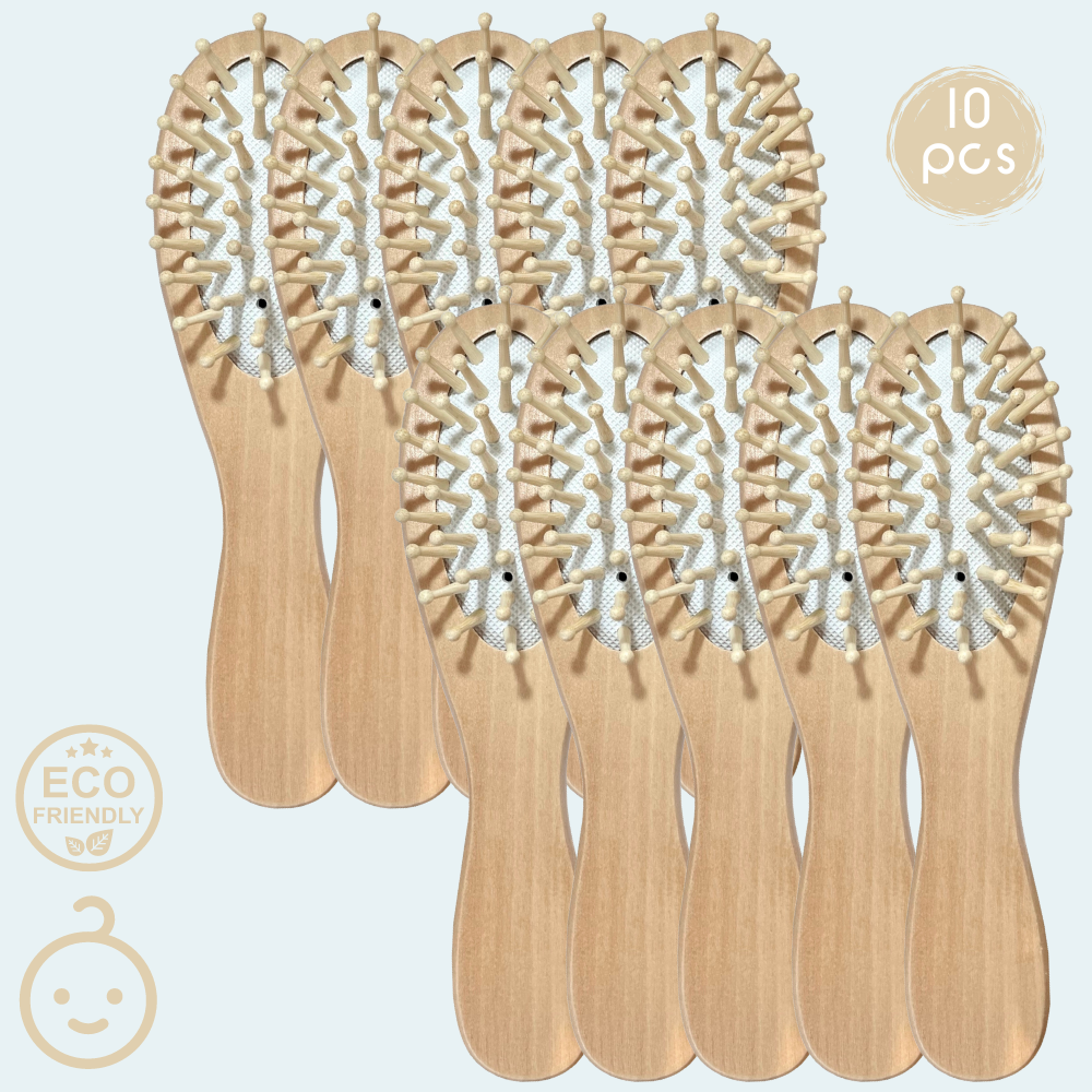 10 x babyhaarborstel