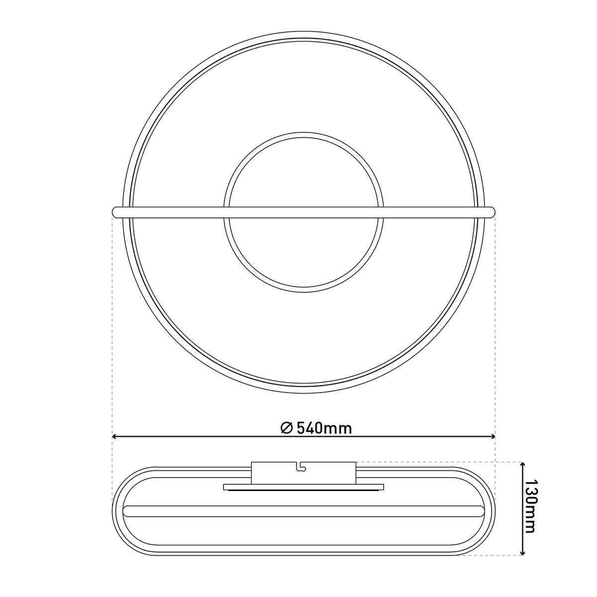 LED -plafondlicht D: 54 cm "Brendan"