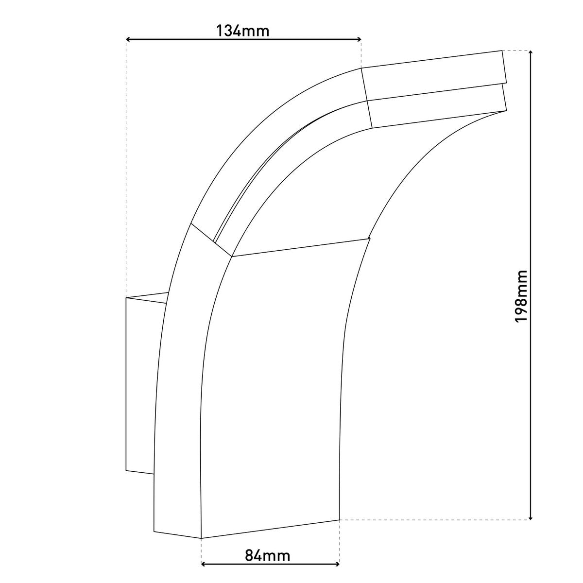 LED -buitenmuurlamp "Orbis", gemaakt van metaal en plastic in antraciet, met geïntegreerde LED
