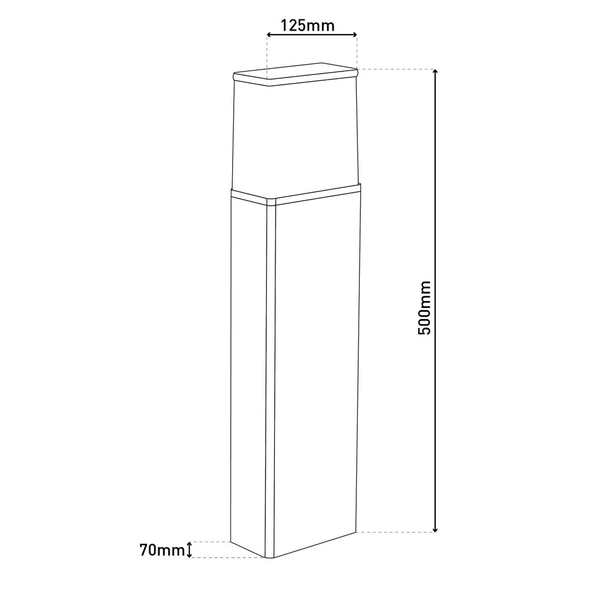 LED Buiten rokken "Vigo" gemaakt van metaal en plastic in antraciet, met geïntegreerde LED, padlicht
