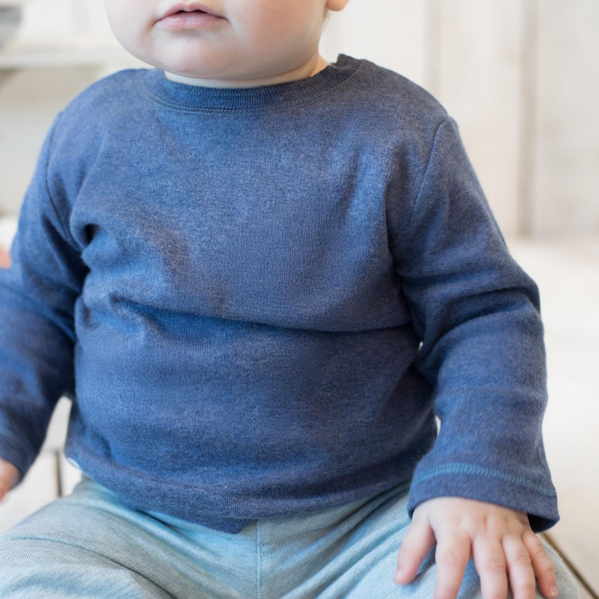 OrganicEra biologische baby-l/s-t-shirt, indigo