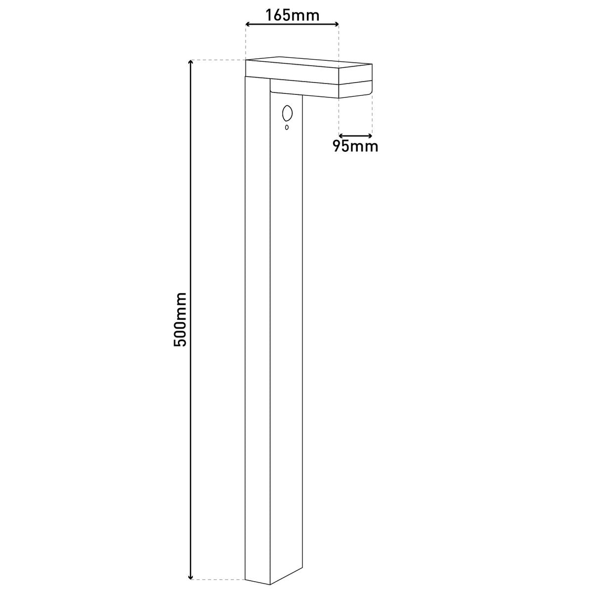 LED Solar Outdoor Base Light "Filius" H: 50 cm, gemaakt van metaal en plastic in antraciet, met geïntegreerde LED