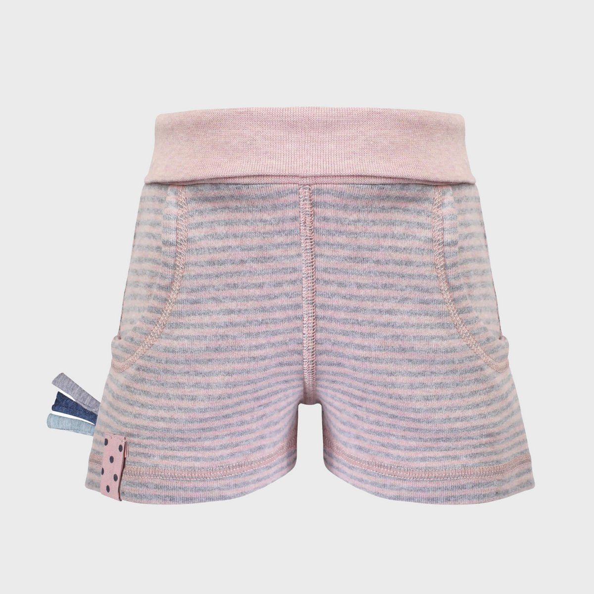 OrganicEra biologische babyshort, roze gestreept