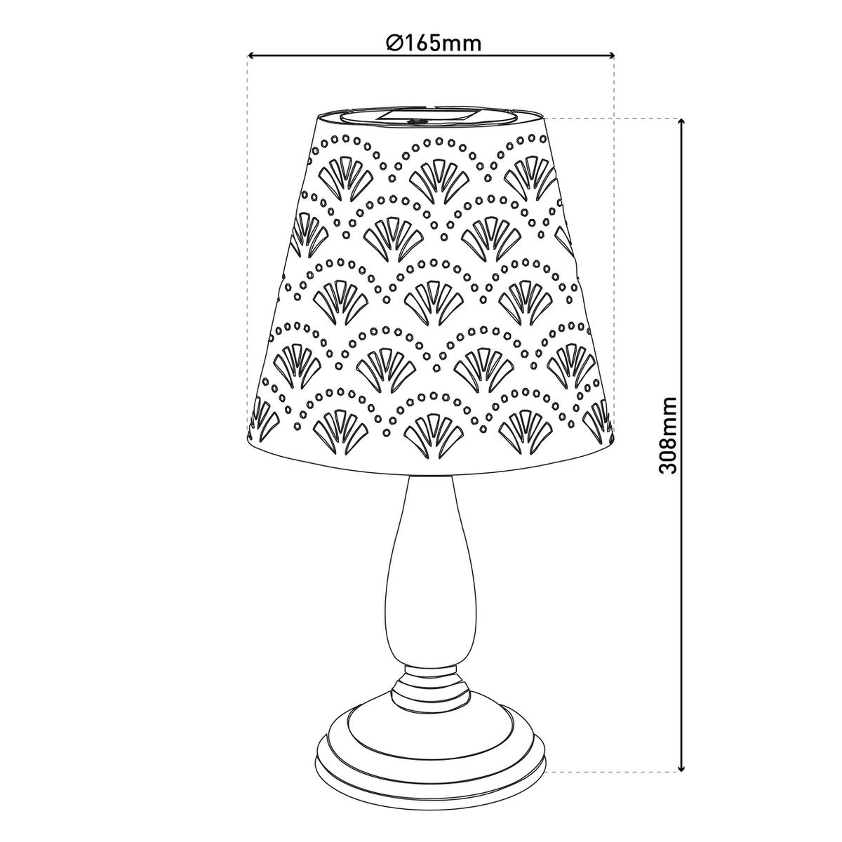 LED -zonnetafels "Elsa" - metalen tafellamp buiten in Altmessing, met geïntegreerde LED's