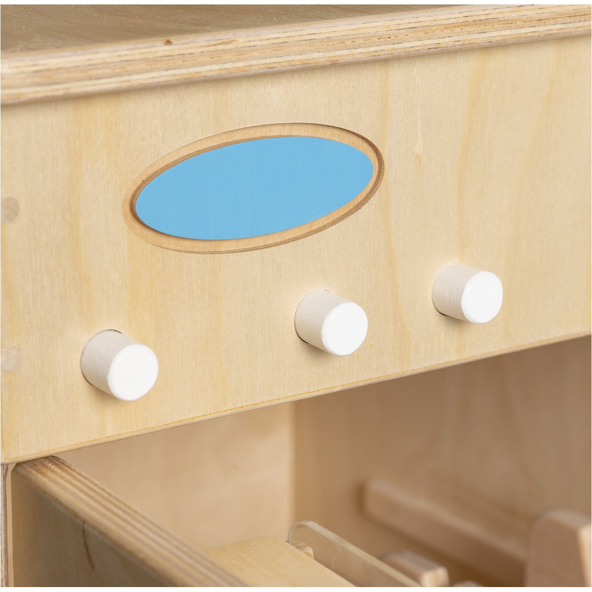 Van Dijk Toys houten speelgoed Vaatwasser voor kleuters - Naturel wit (Kinderopvang kwaliteit)