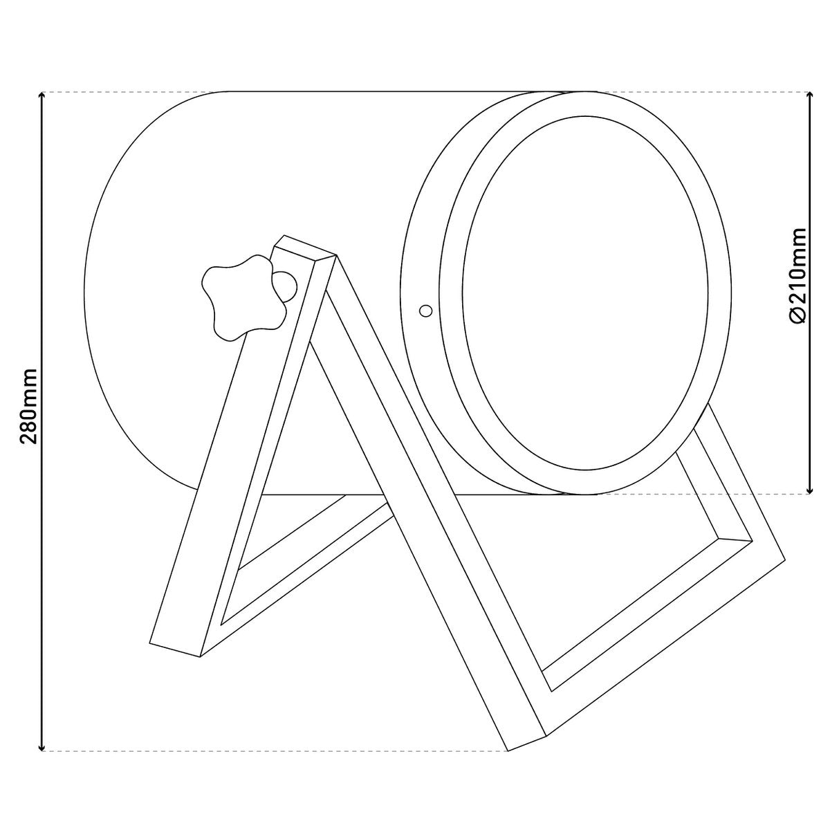 Tafellamp "Tim" gemaakt van zwart metaal en verzadigd plastic, met E27 -aansluiting, tafellamp voor binnen, 28 cm hoog