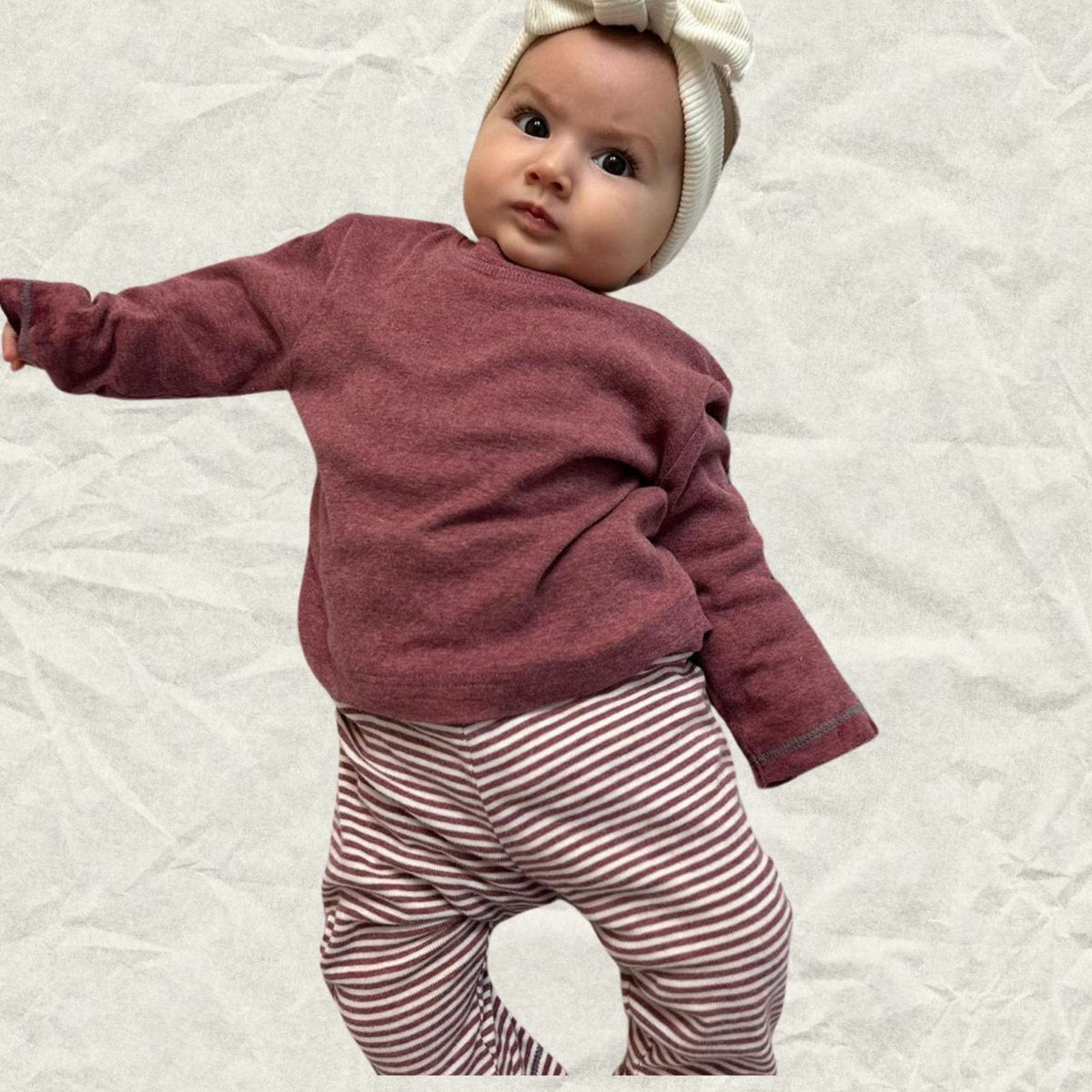 OrganicEra biologische baby-l/s-t-shirt, bordeaux