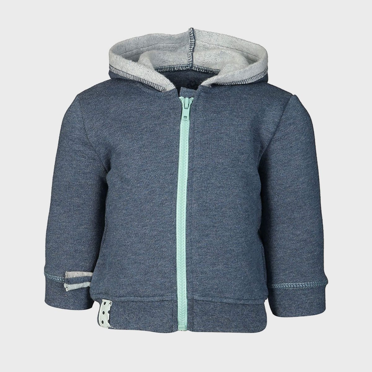 OrganicEra biologisch babyjack met capuchon, indigo
