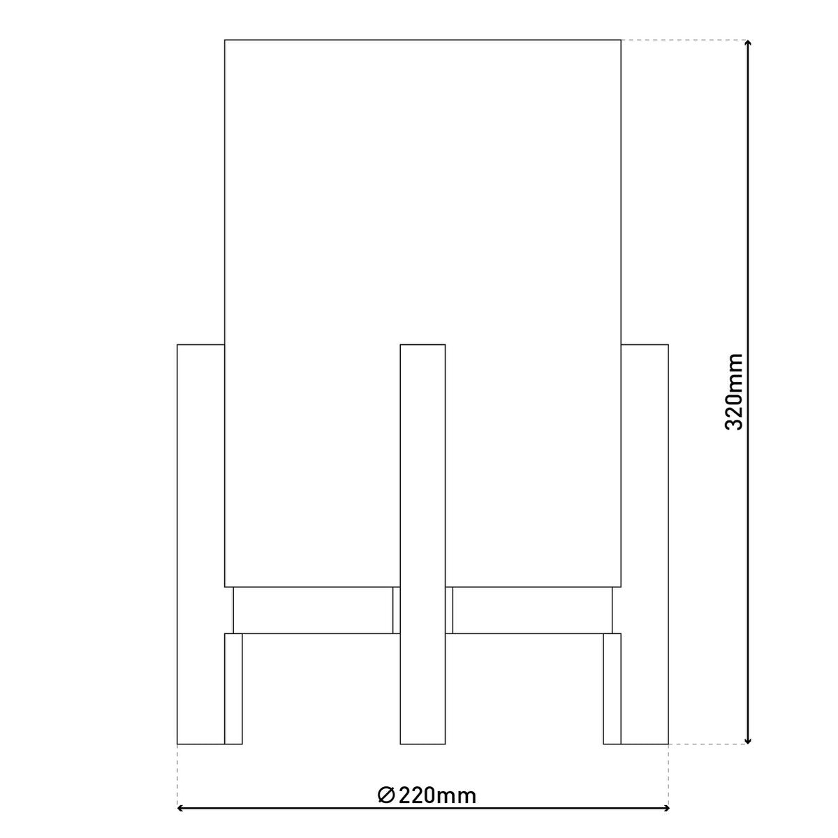 Hartelijke lamp "madita" 32 cm hoog, in wit/natuur, met geïntegreerde LED, dimbaar met aanraaksensor