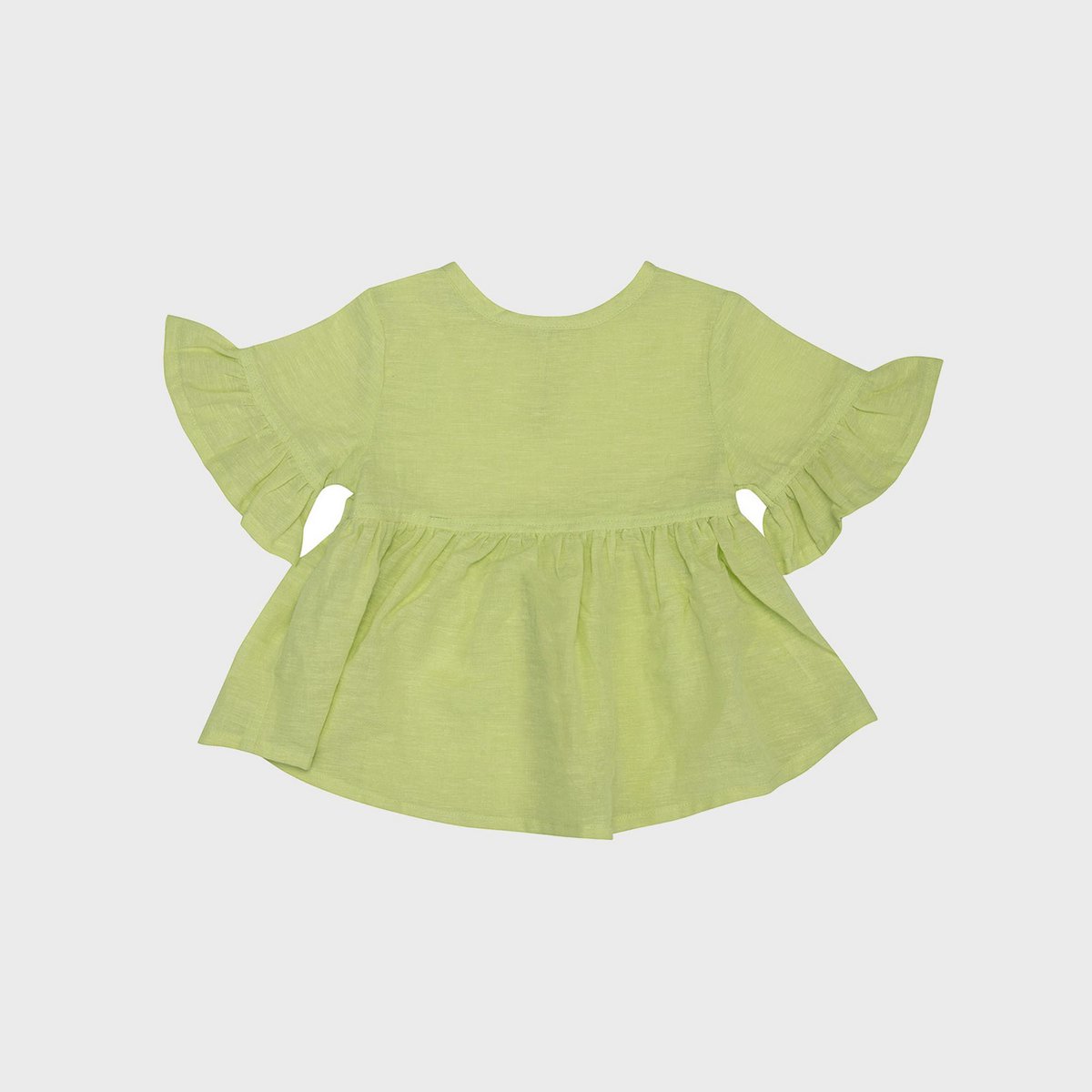 OrganicEra babyblouse van biologische hennep, appelgroen