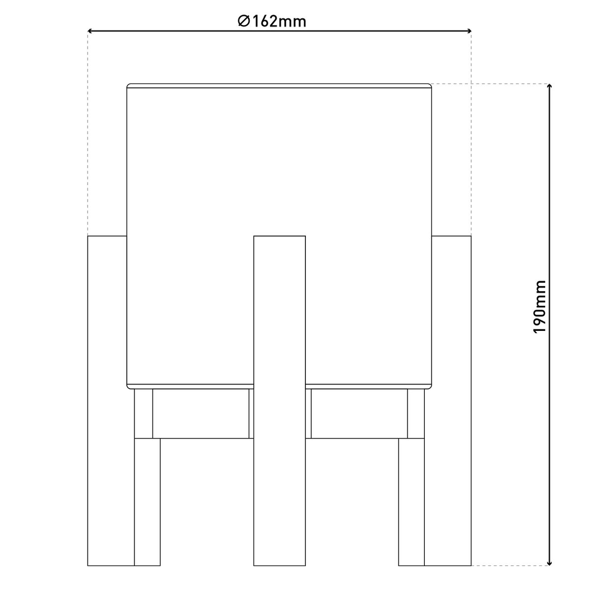 Ackitical Lamp "Madita" 19 cm hoog, in wit/natuur, met geïntegreerde LED, dimbaar met aanraaksensor