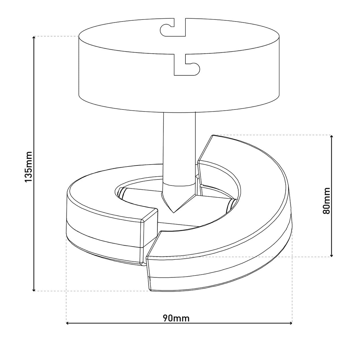 1 LED muur en plafondplek "Affi"