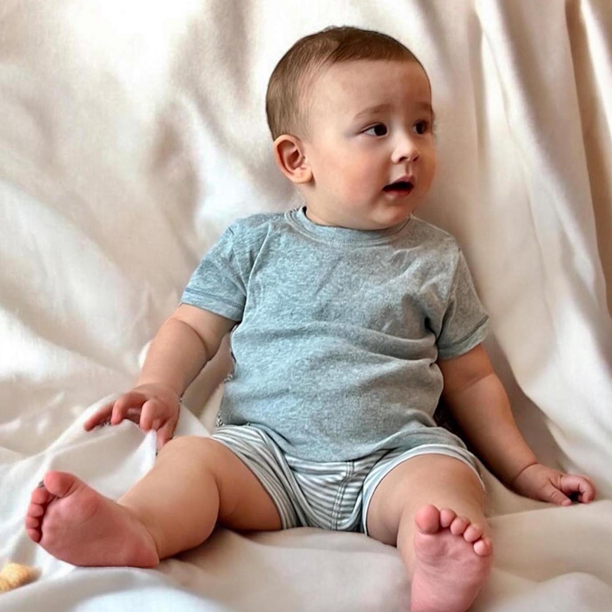 OrganicEra Biologisch Baby S/S T-shirt, Aqua