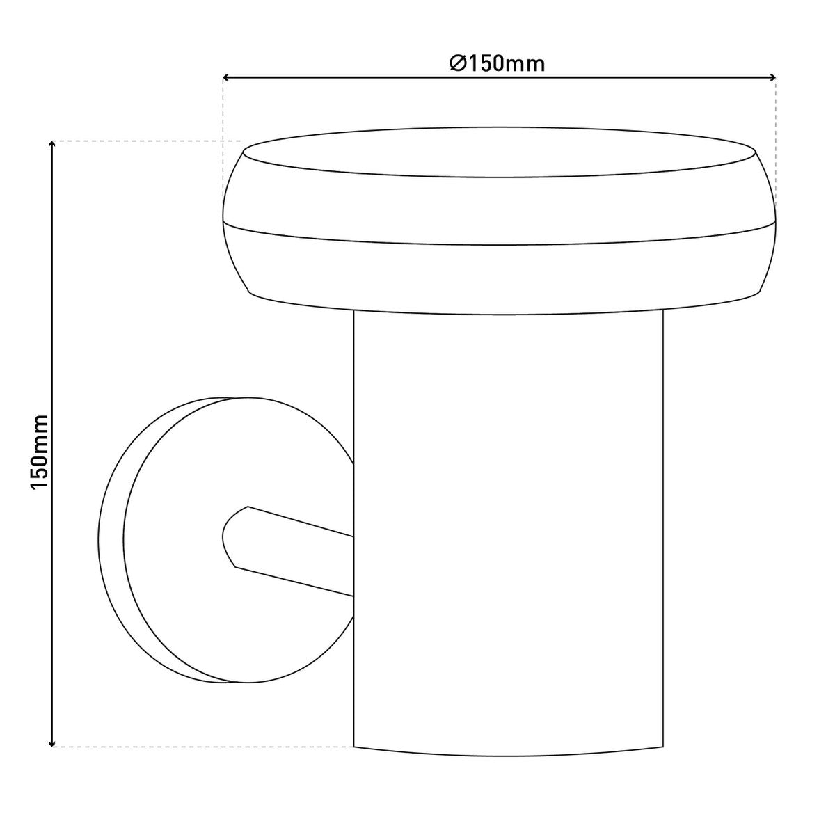 LED buiten wandlamp "paddestoel"