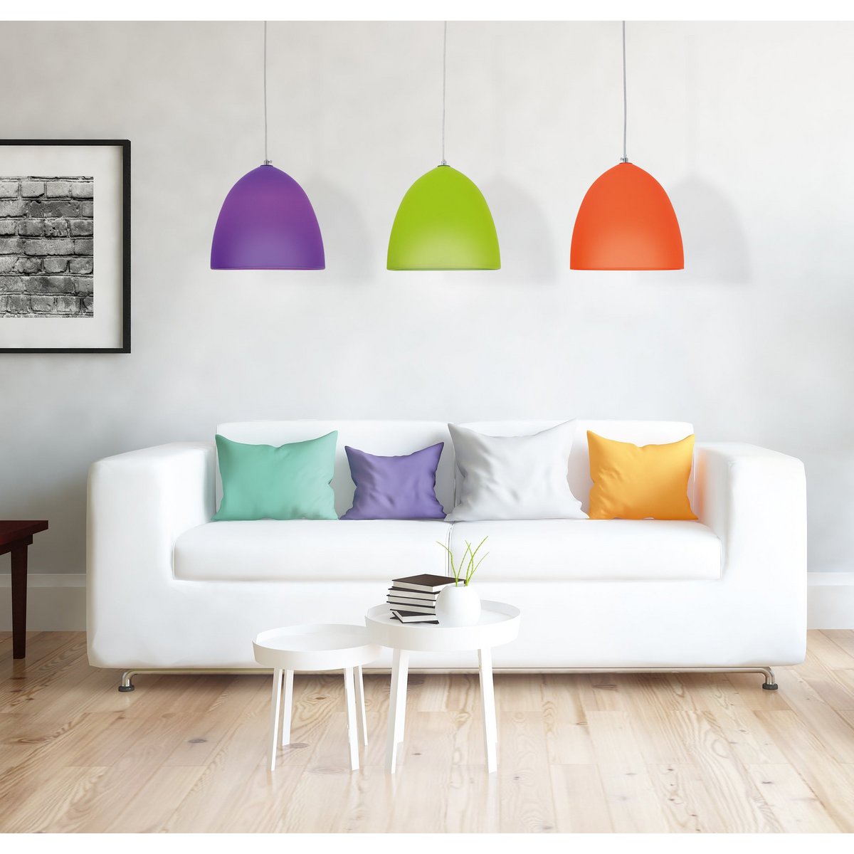 Siliconen hanger lamp "Catinus" Ø 25 cm, gemaakt van oranje siliconen, E27