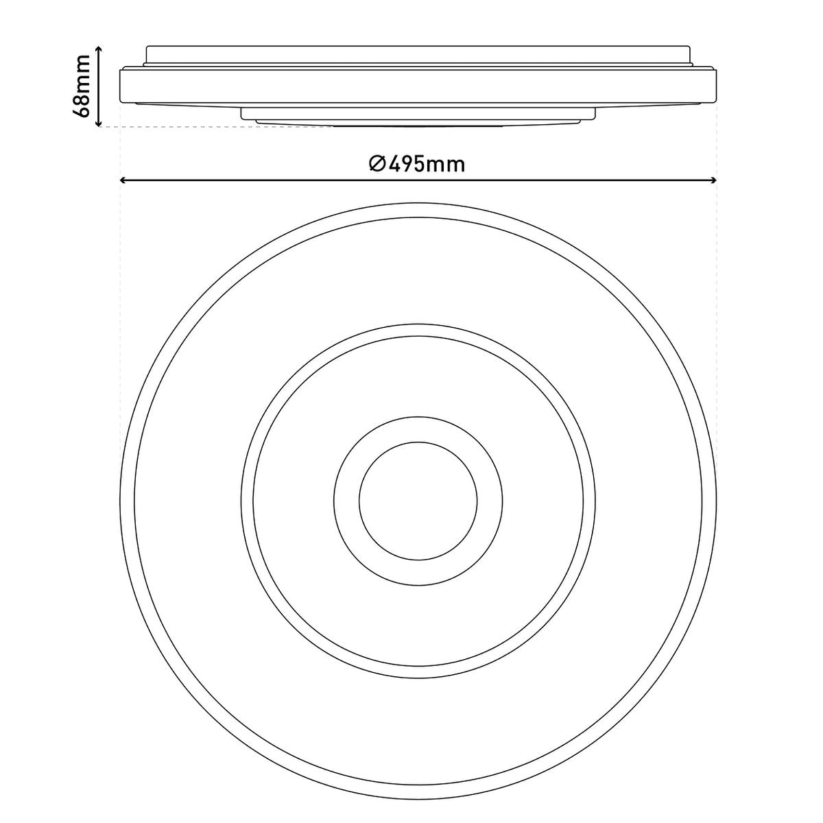 LED -plafondlicht "Genua" D: 49,5 cm