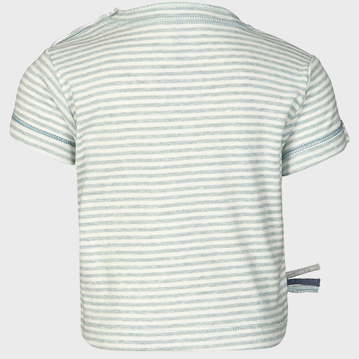 OrganicEra Biologisch baby S/S T-shirt, aqua gestreept