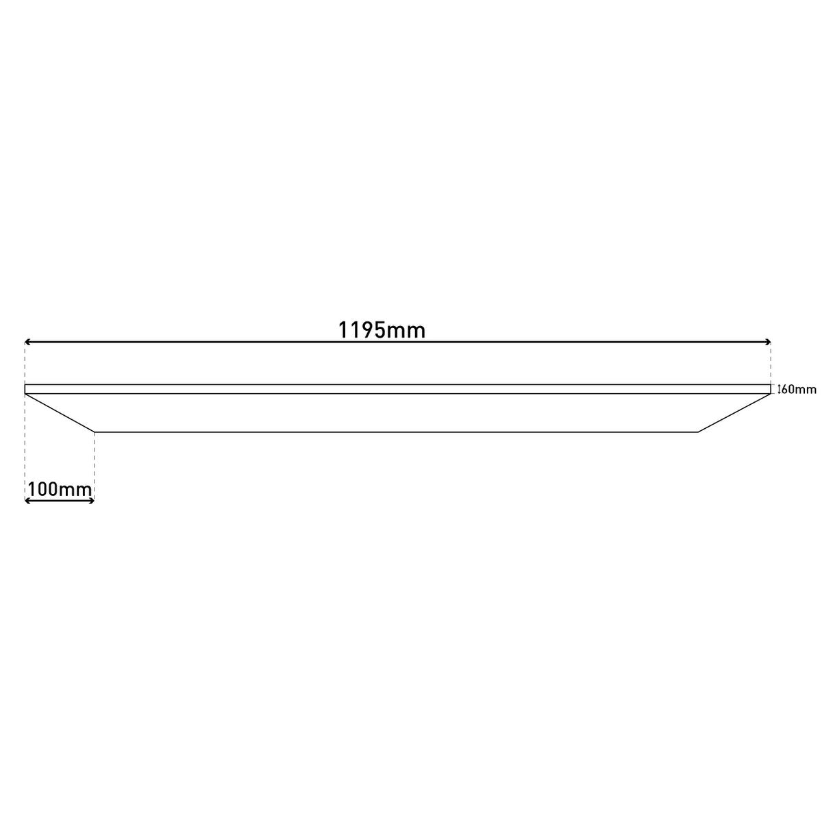 LED -paneel plafondlicht "Carente" lengte 119,5 cm, frameless, vele functies, gemaakt van metaal en plastic, witte, geïntegreerde LED's