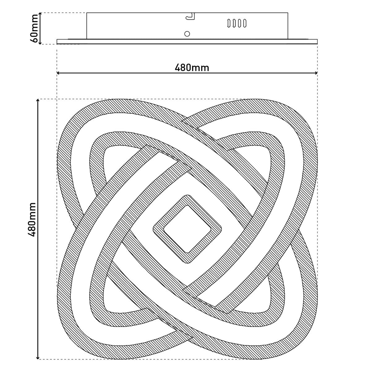 LED -plafondlicht "Milla" L: 48 cm