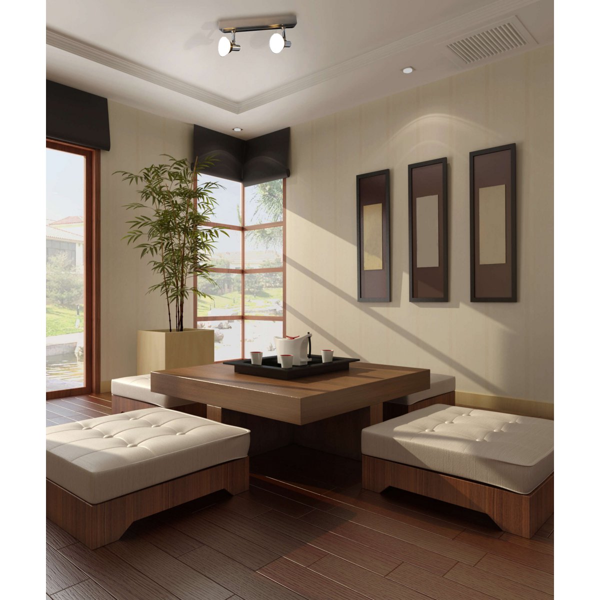 2 LED plafondspots "Jericho"