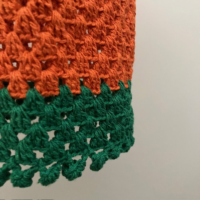 Luna -Leena Lampion Crochet - Orange - Organic Cotton - Hand Haak in Nepal